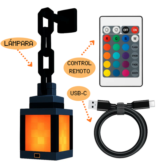 Lámpara con luz LED / PixelCraft !!